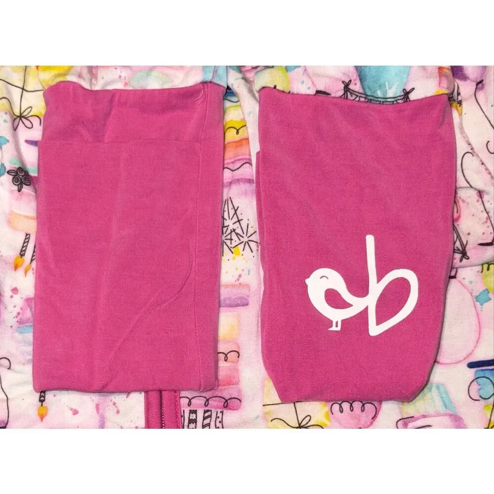 Birdie Bean bamboo Birthday zip up sleeper size 3T
